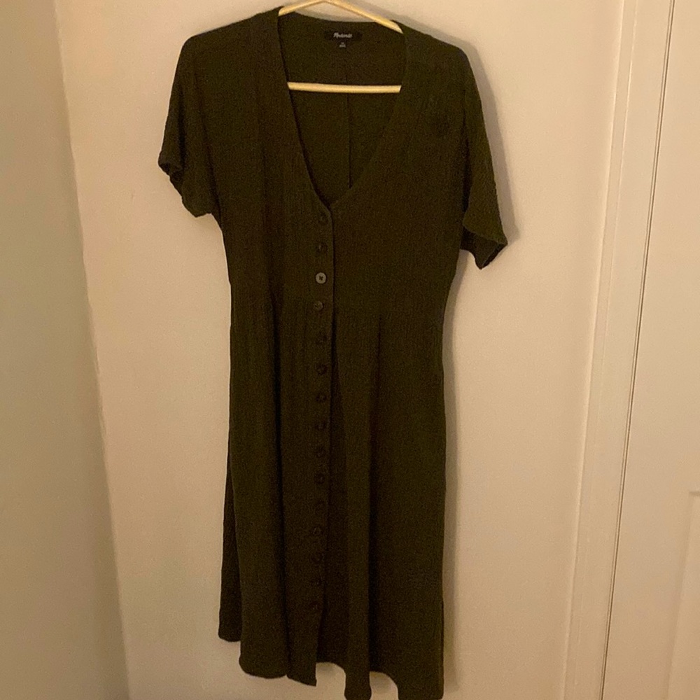 Hunter green gauzy dress